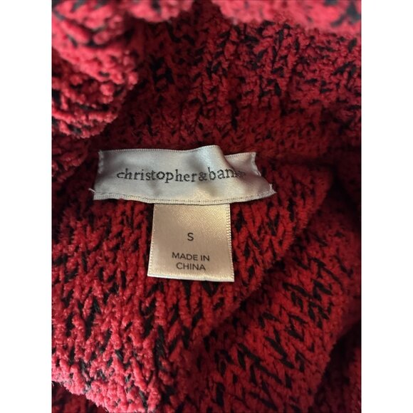 Christopher & Banks Womens S Red Marled Cable Knit Turtleneck Sweater Pullover - Picture 5 of 7